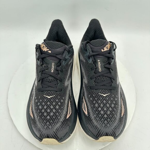 Hoka One One Clifton 9 Women Size 8.5B 1132211 BRGL Black Rose Gold Shoes - Picture 3 of 11